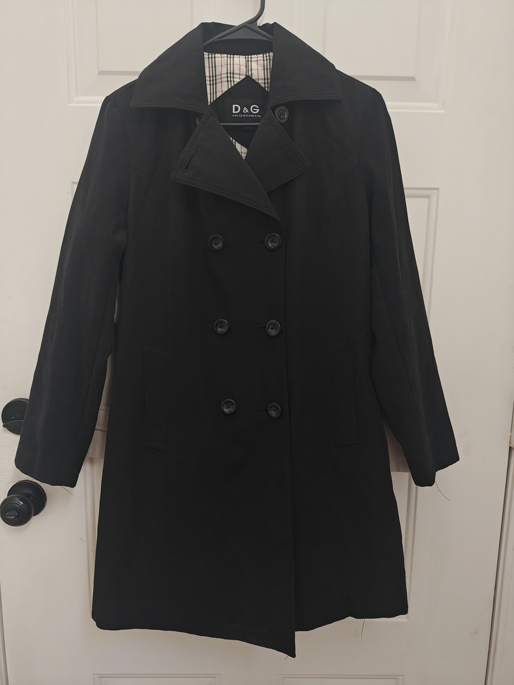 D&G Women’s Black Double-Breasted Trench Coat